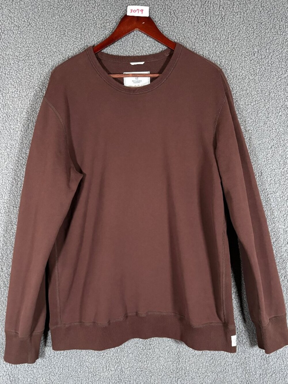Reigning Champ Midweight Terry Crewneck Sweatshirt - Men's Size XL - Brown